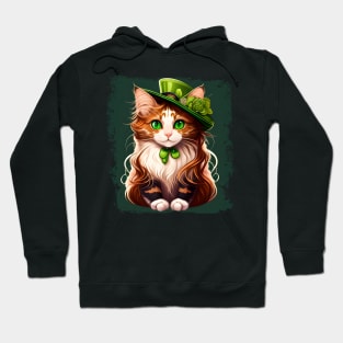 Beautiful Cat Lady St. Patrick's Day Hoodie